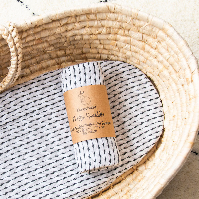 KTX-880915 Soft Cotton Baby Gauze Wrap, Lightweight Muslin Blanket for Infants & Toddlers, Cartoon Patterns, 120x120cm