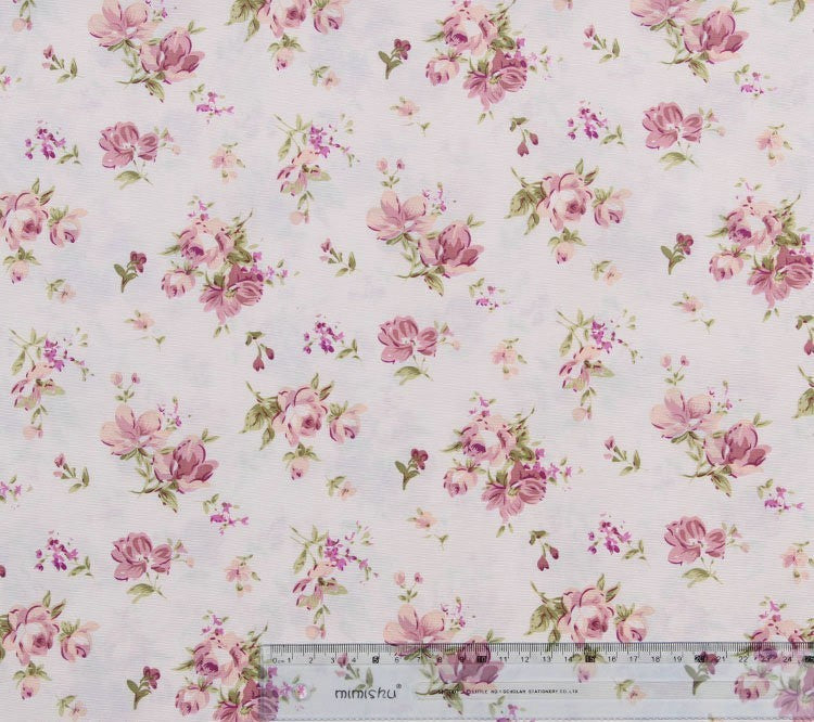 KTX-882067 Calm Rose Textile Fabric Hanging Belt Apron - 100% Polyester, 1X1.5M Cloth