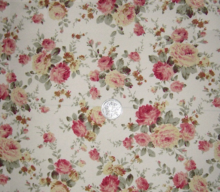 KTX-882067 Calm Rose Textile Fabric Hanging Belt Apron - 100% Polyester, 1X1.5M Cloth