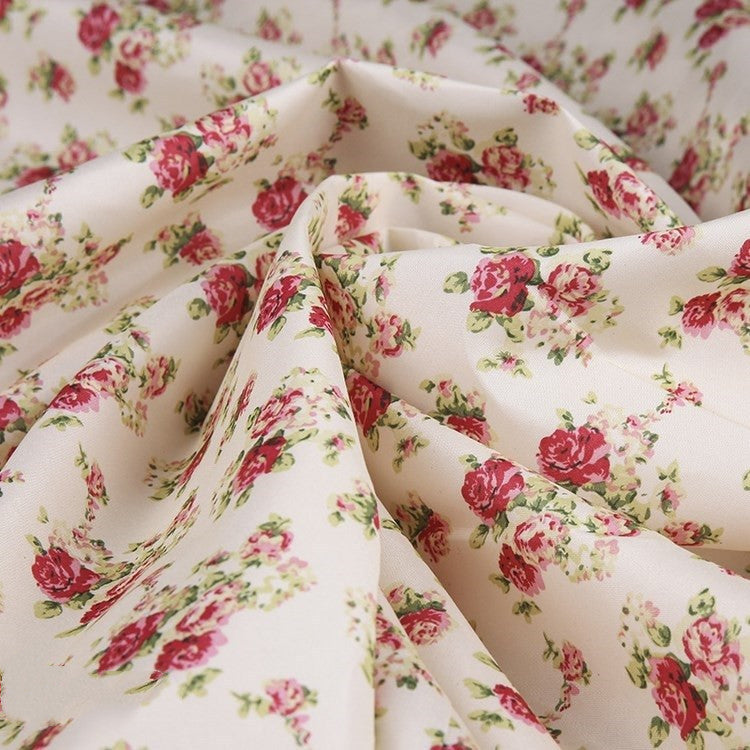 KTX-882067 Calm Rose Textile Fabric Hanging Belt Apron - 100% Polyester, 1X1.5M Cloth