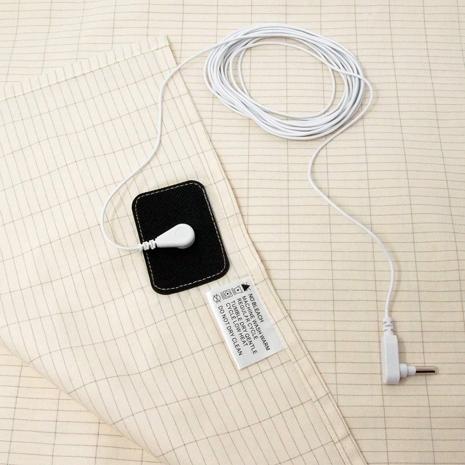 KTX-882707 Grounding Silver Cotton Bed Sheet with Anti-static Properties - Modern Stripes Design in Multiple Sizes