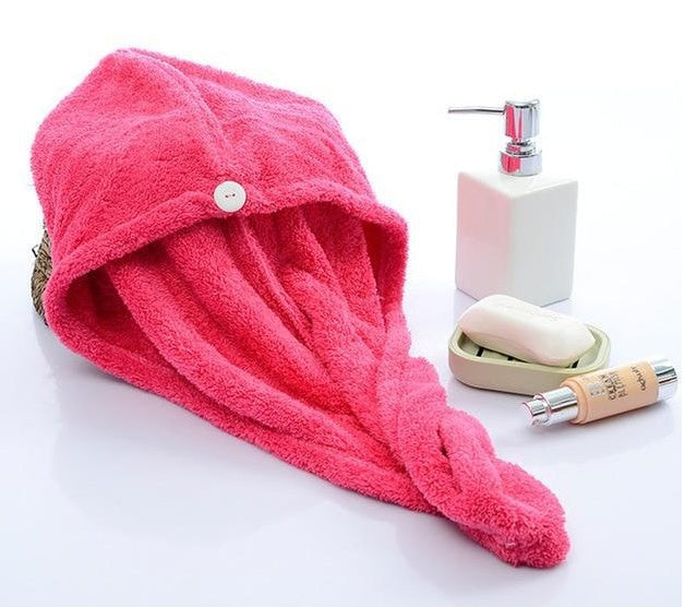 KTX-882963 Absorbent Microfiber Hair Dryer Cap for Quick and Easy Drying