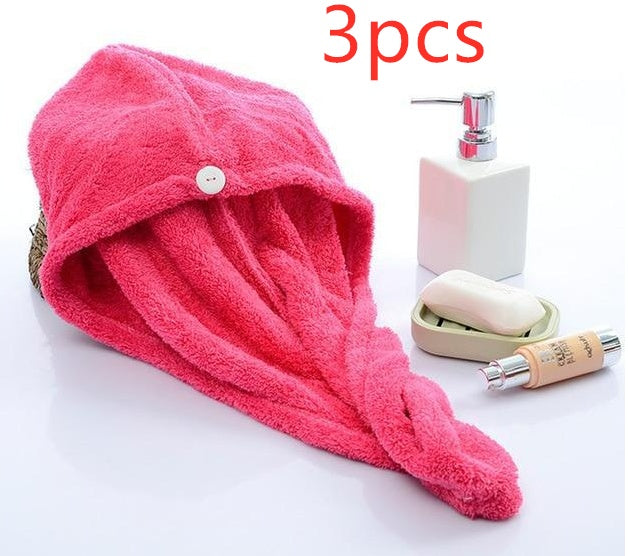 KTX-882963 Absorbent Microfiber Hair Dryer Cap for Quick and Easy Drying