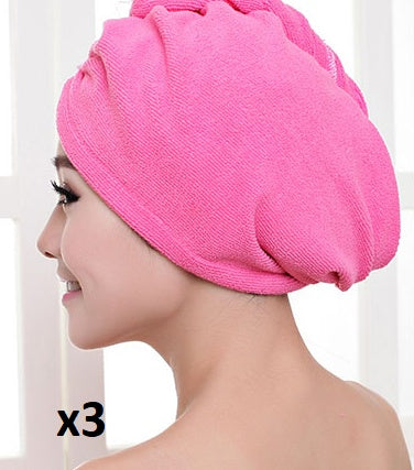 KTX-882963 Absorbent Microfiber Hair Dryer Cap for Quick and Easy Drying