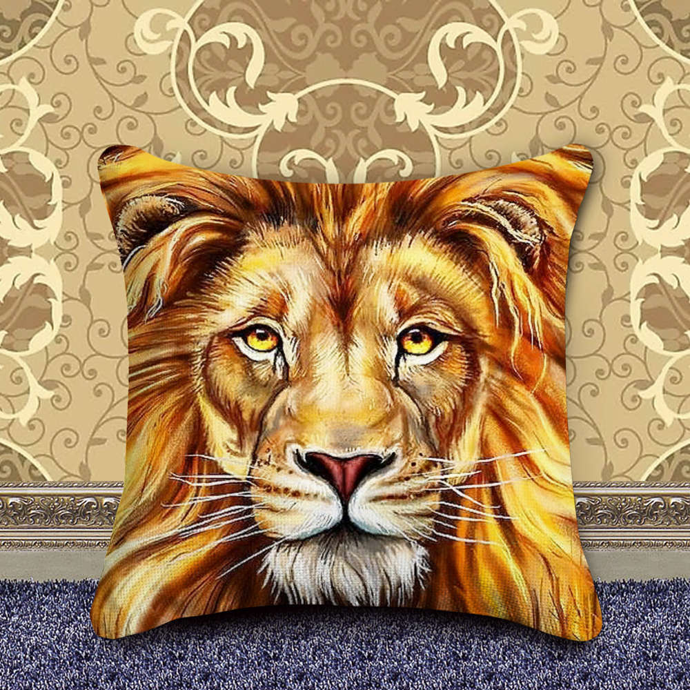 KTX-885459 Diamond Art DIY Pillowcase - Handmade Cotton Cushion Cover, 40x40cm