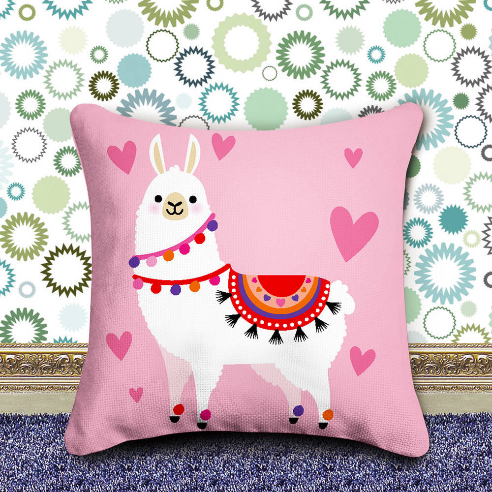 KTX-885459 Diamond Art DIY Pillowcase - Handmade Cotton Cushion Cover, 40x40cm