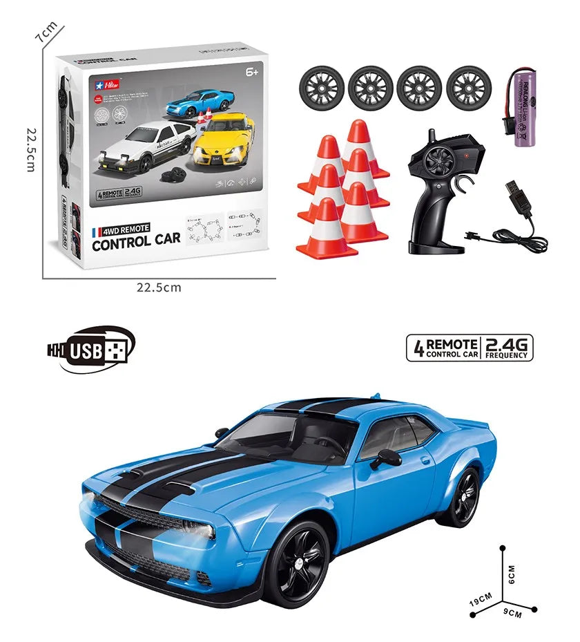 Remote Control 4x4 Electric Drift Racing Car - 360° Stunt Toy for Kids Ages 5 and Up