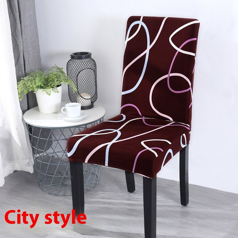 KTX-886739 Universal Office Chair Cover in Various Patterns and Colors - Dustproof Polyester Seat Protector