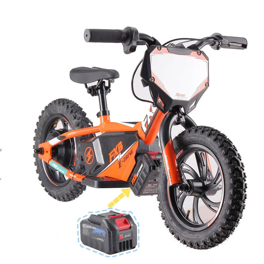KTX-887251 FXB 12" Electric Balance Bike for Kids, 250W Hub Motor, Aluminum Frame, Safe Non-Pedal Design