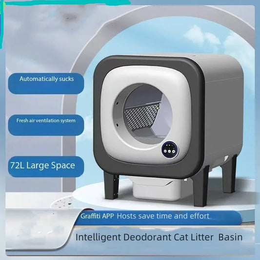 KTX-888595 Automatic Self-Cleaning Cat Litter Box with AI Camera and App Control