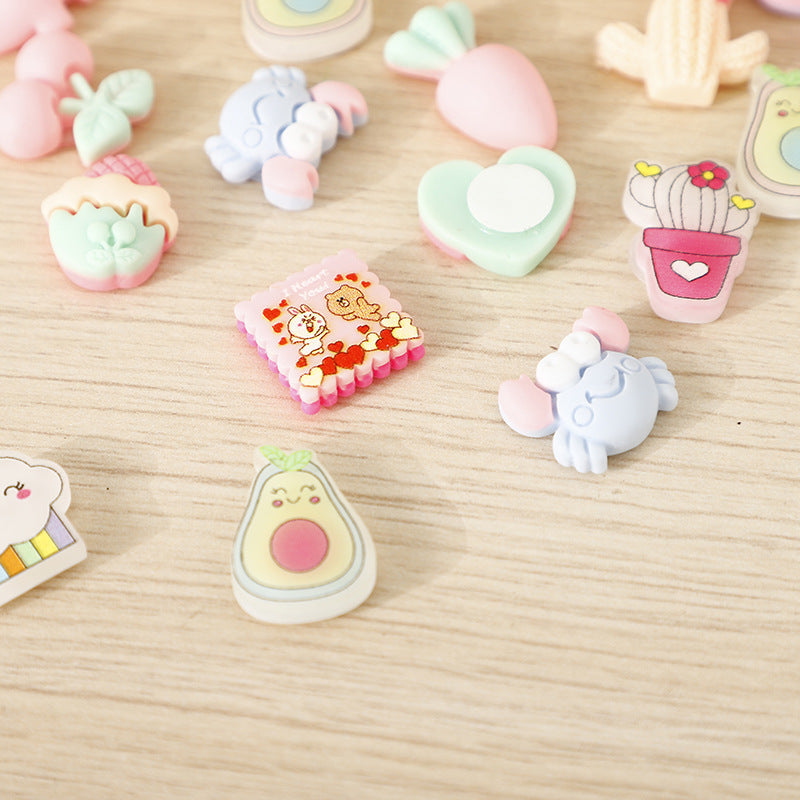 KTX-888915 Cute 3D Cartoon Resin Mobile Phone and Fridge Stickers - Available in Packs of 6, 10, or 50