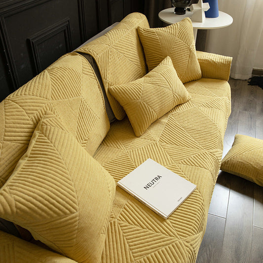 KTX-890131 Chenille Fabric All-Season Anti-Skid Sofa Mat - Multiple Sizes and Colors