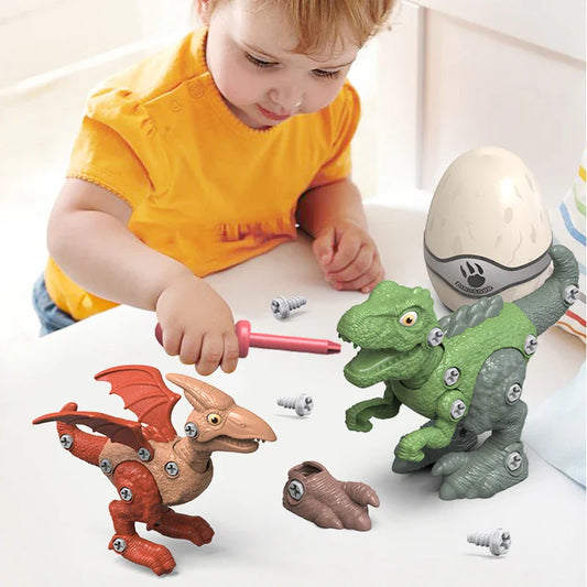 KTX-891539 DIY Take Apart Dinosaur Toy with Electric Screwdriver for Kids Ages 3 and Up