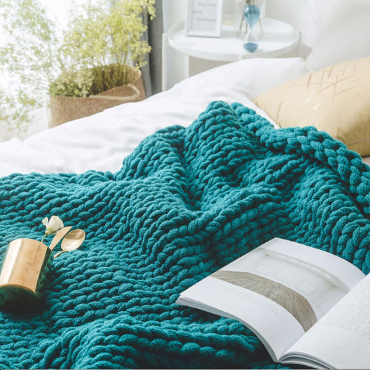 KTX-891859 Sofa Lunch Break Knitted Office Nap Blanket - Soft Acrylic, Casual Use, 130x160cm, Multi-Color Options