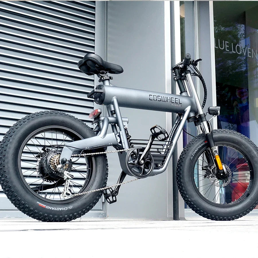 KTX-891987 Electric Fat Tire Bike 48V 500W Rear Hub Motor 20Ah Battery 7-Speed Aluminum Alloy Frame 30-45km/h