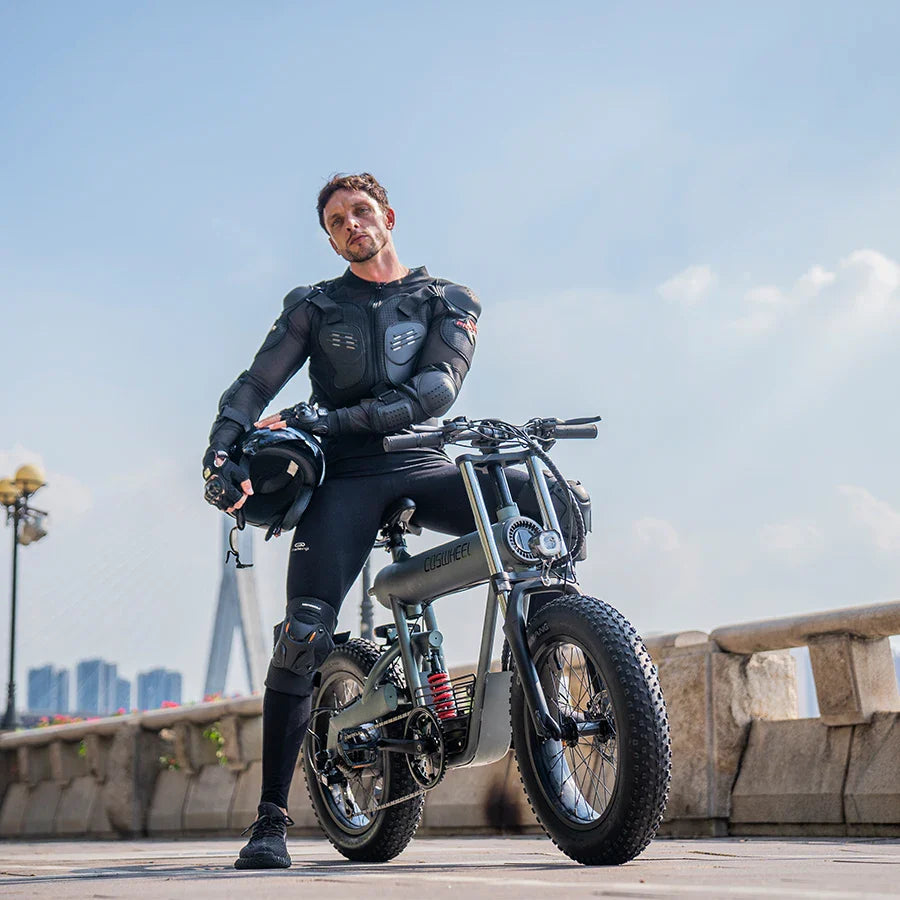 KTX-891987 Electric Fat Tire Bike 48V 500W Rear Hub Motor 20Ah Battery 7-Speed Aluminum Alloy Frame 30-45km/h