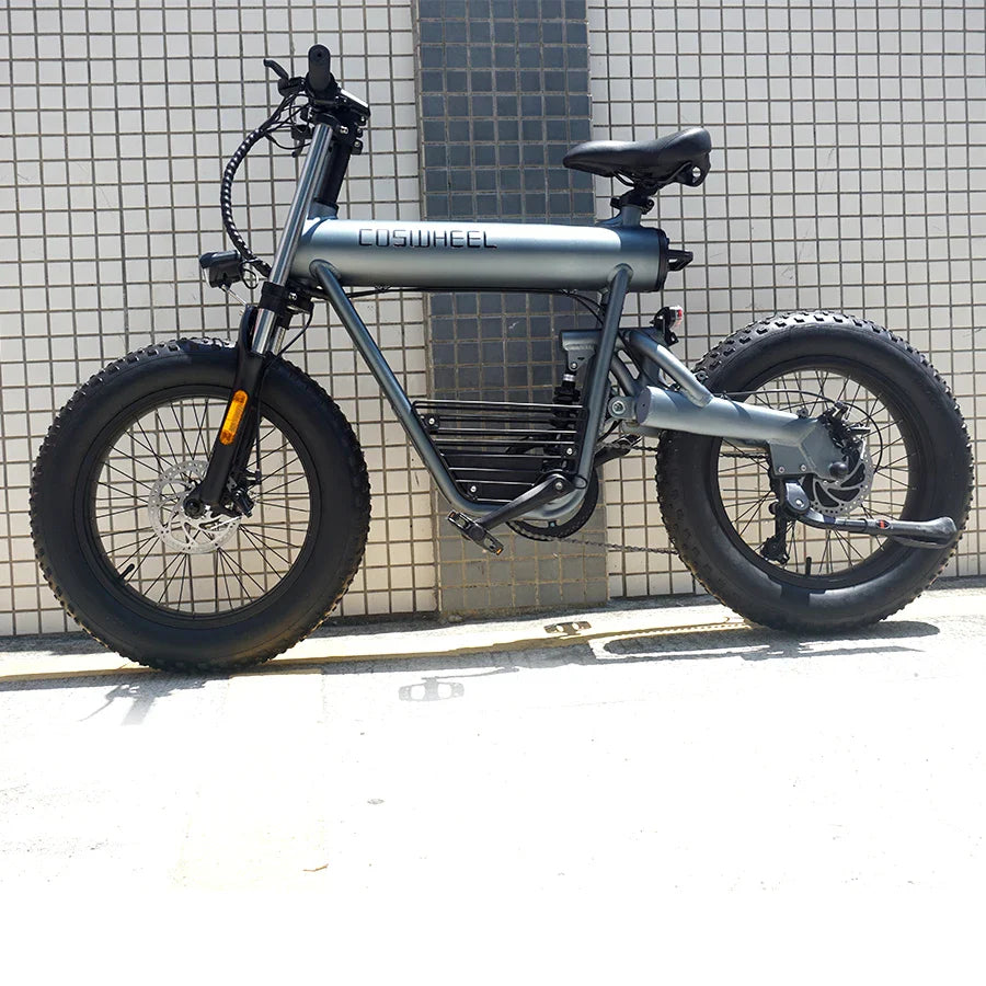 KTX-891987 Electric Fat Tire Bike 48V 500W Rear Hub Motor 20Ah Battery 7-Speed Aluminum Alloy Frame 30-45km/h