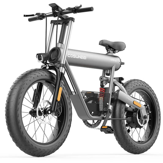 KTX-891987 Electric Fat Tire Bike 48V 500W Rear Hub Motor 20Ah Battery 7-Speed Aluminum Alloy Frame 30-45km/h