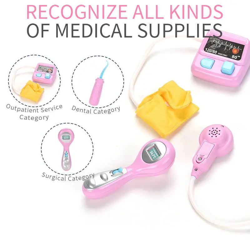 KTX-892115 Portable Doctor Role Play Toy Set for Kids, Educational Pretend Play for Ages 2-7