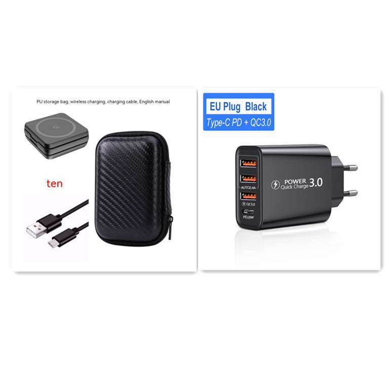 KTX-892499 Folding 3-in-1 Magnetic Wireless Charger Stand for Qi-Enabled Devices