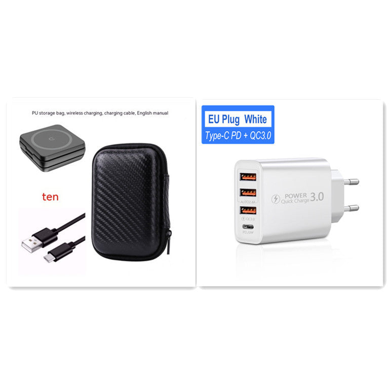 KTX-892499 Folding 3-in-1 Magnetic Wireless Charger Stand for Qi-Enabled Devices