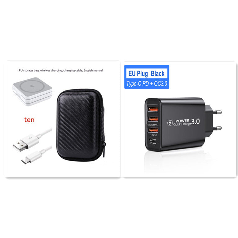 KTX-892499 Folding 3-in-1 Magnetic Wireless Charger Stand for Qi-Enabled Devices