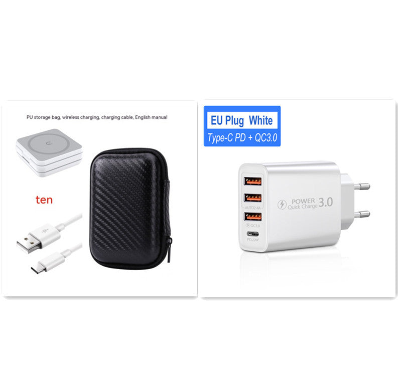 KTX-892499 Folding 3-in-1 Magnetic Wireless Charger Stand for Qi-Enabled Devices