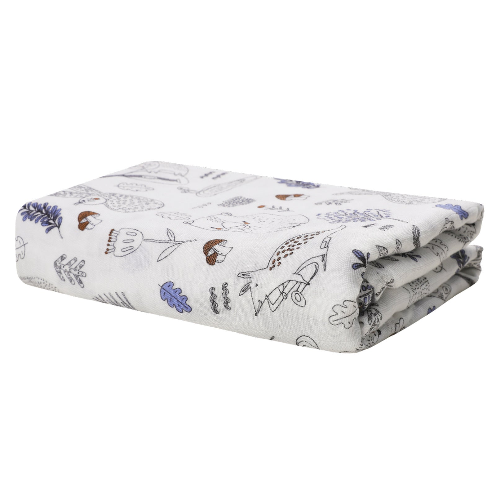 KTX-892755 Soft Bamboo Fiber Baby Gauze Bath Towel - 120x120cm for Infants and Young Children (1-3 Years)