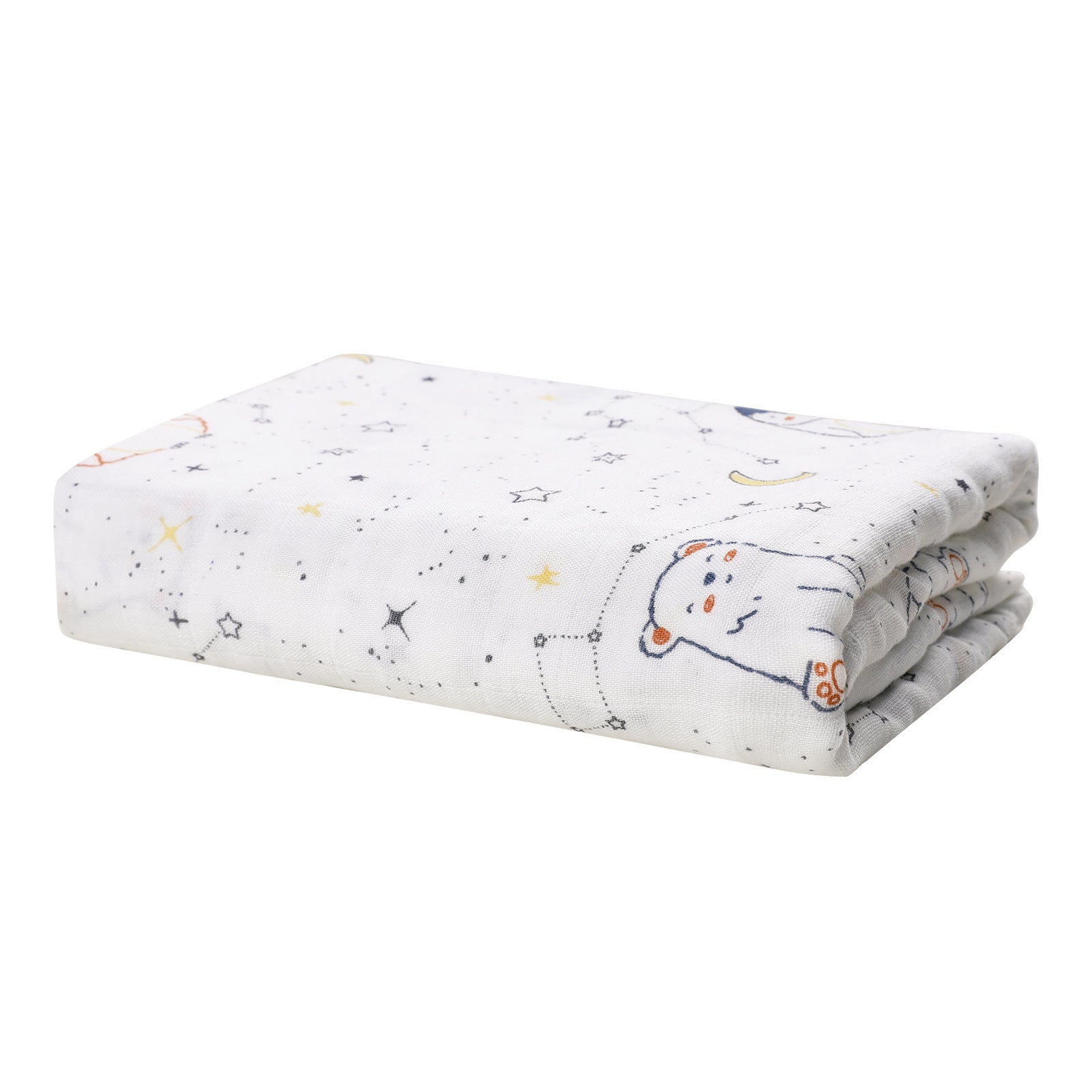 KTX-892755 Soft Bamboo Fiber Baby Gauze Bath Towel - 120x120cm for Infants and Young Children (1-3 Years)