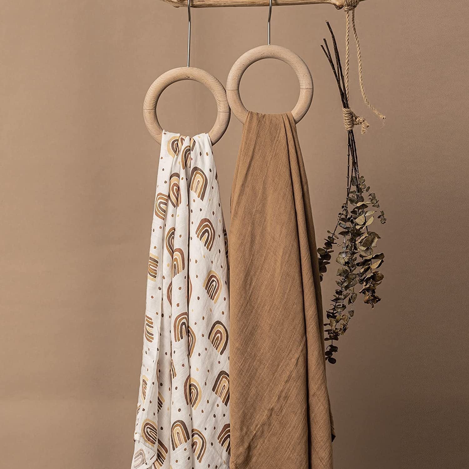 KTX-892755 Soft Bamboo Fiber Baby Gauze Bath Towel - 120x120cm for Infants and Young Children (1-3 Years)