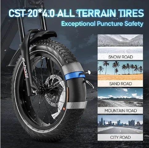 KTX-893139 Eahora Juliet 2 Electric Fat Tire City Bike 250W 52V 60Ah Long Range Hybrid with 7-Speed Gears