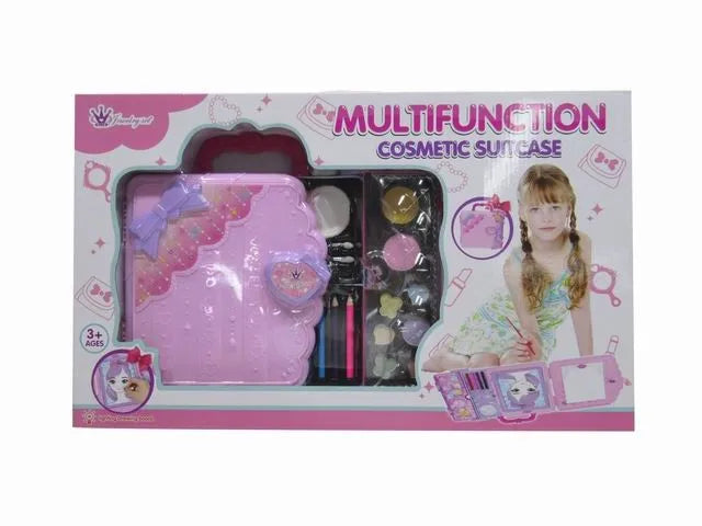 KTX-893267 Pretend Play Makeup Set for Girls - Non-Toxic Cosmetic Toys with Drawing Board and Storage Box