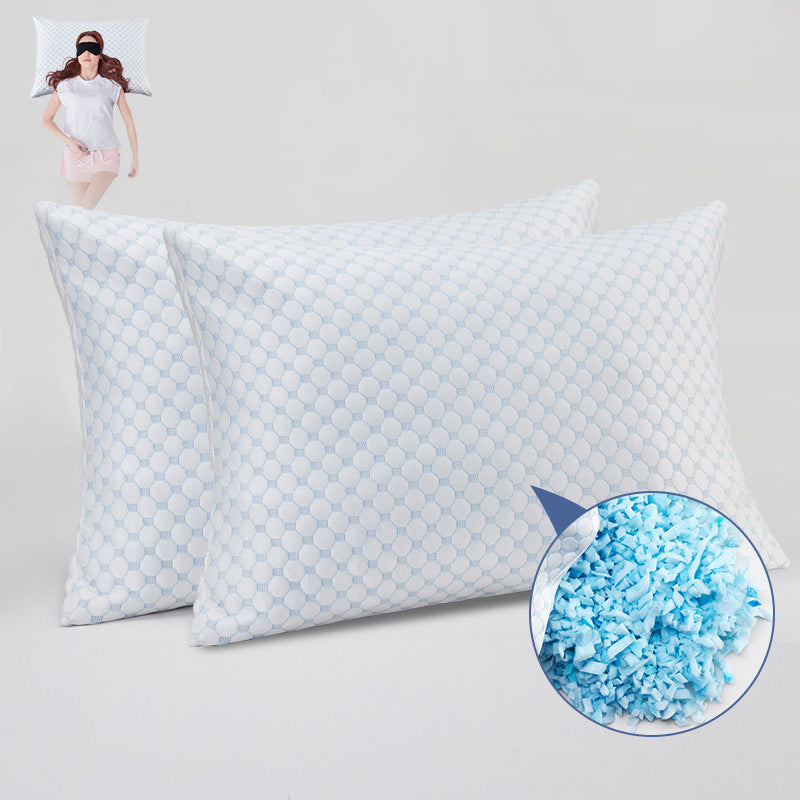 KTX-893907 Cool Touch Memory Foam Pillow - Crushed Sponge Design, Available in Multiple Sizes
