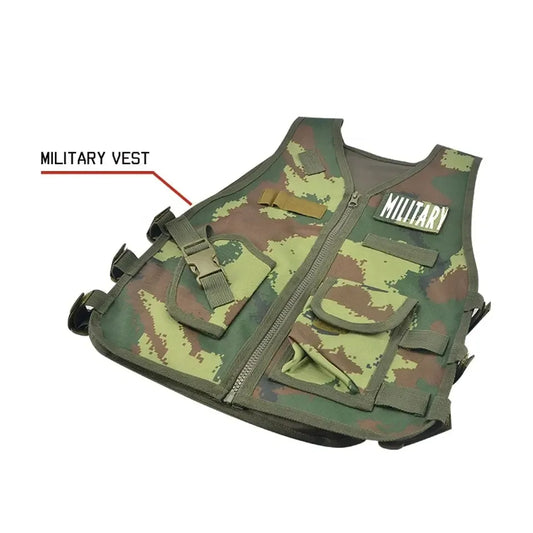KTX-894419 Military Soldier Costume Play Set for Kids - Pretend Play Army Dress-Up Toys