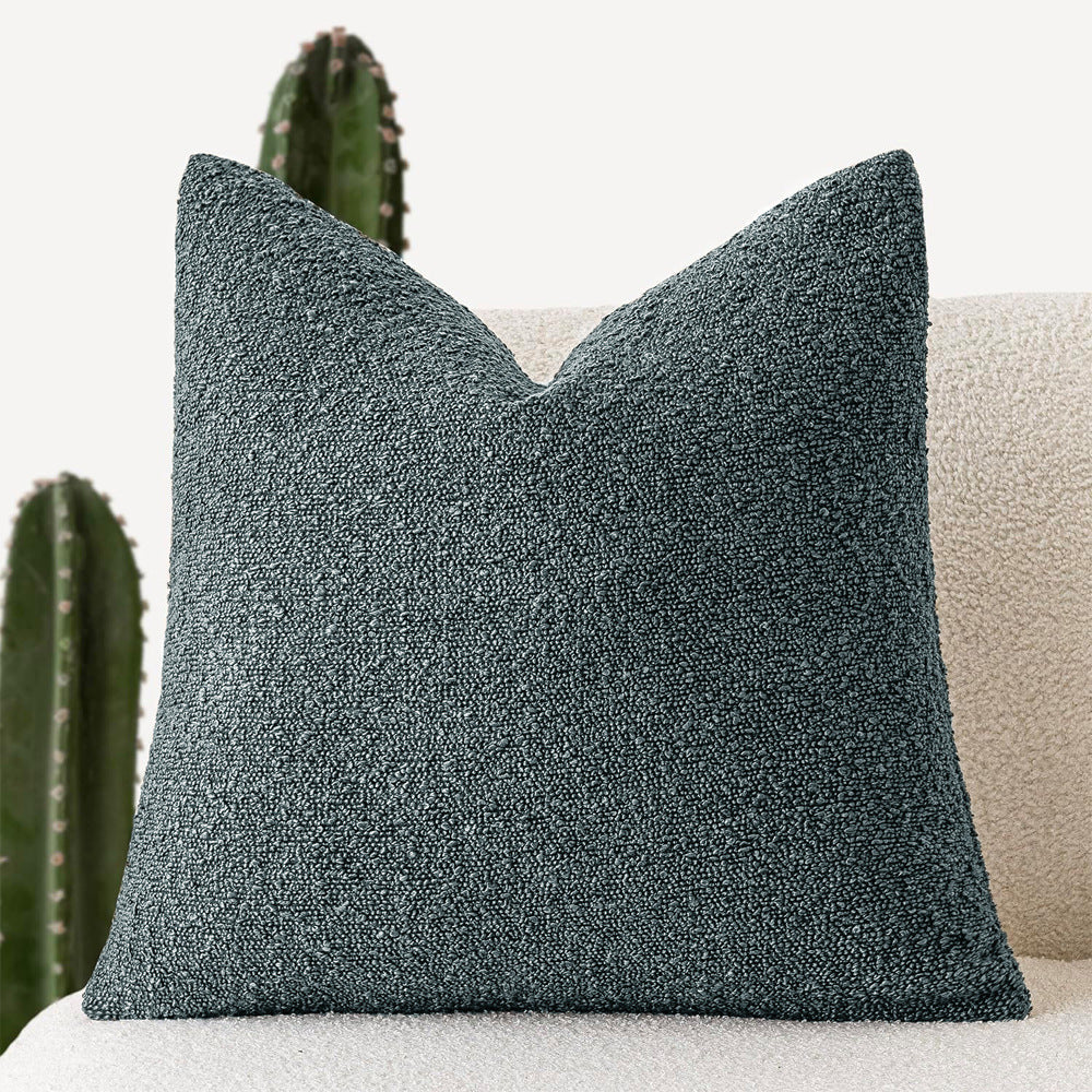 KTX-894739 Textured Boucle Throw Pillow Covers for Couch, Sofa, Chair - Soft Decorative Cushion Cases for Living Room and Bedroom