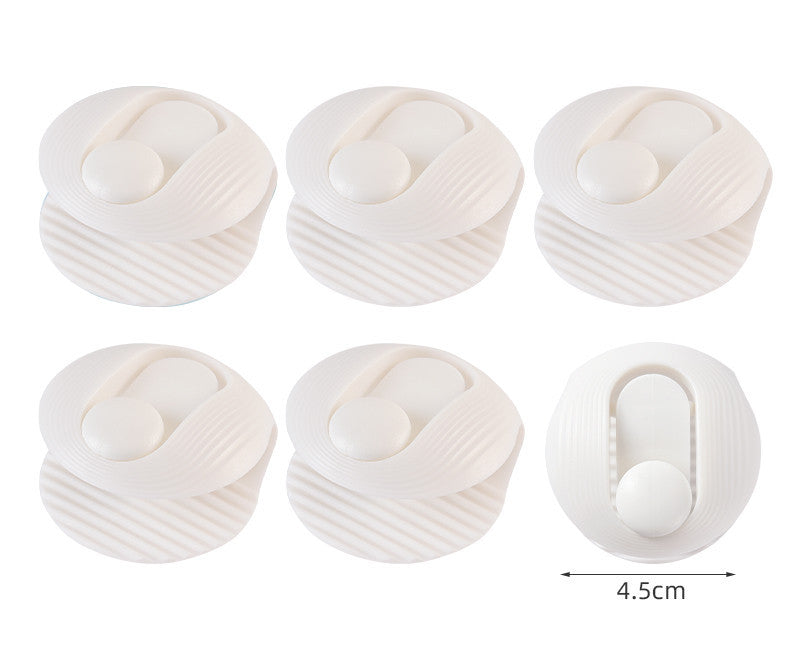 KTX-895571 Shell Needle-Free Quilt Clip Set - 6pcs, ABS Material, Compact Design in Lotus Root Powder, Mint Green, Pure White