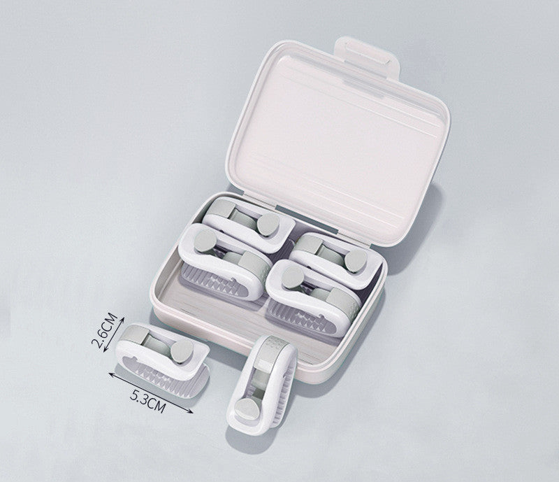 KTX-895571 Shell Needle-Free Quilt Clip Set - 6pcs, ABS Material, Compact Design in Lotus Root Powder, Mint Green, Pure White