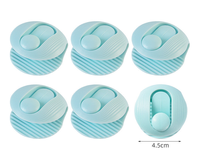 KTX-895571 Shell Needle-Free Quilt Clip Set - 6pcs, ABS Material, Compact Design in Lotus Root Powder, Mint Green, Pure White
