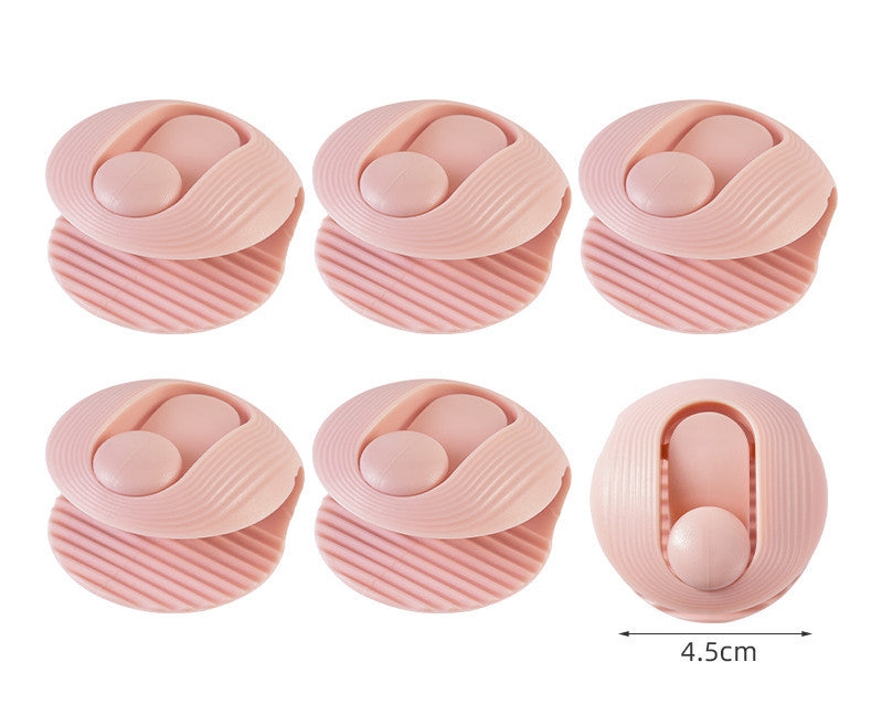 KTX-895571 Shell Needle-Free Quilt Clip Set - 6pcs, ABS Material, Compact Design in Lotus Root Powder, Mint Green, Pure White