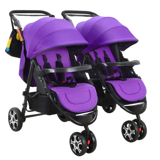 KTX-896083 Twin Baby Stroller with Adjustable Recline and Removable Canopy