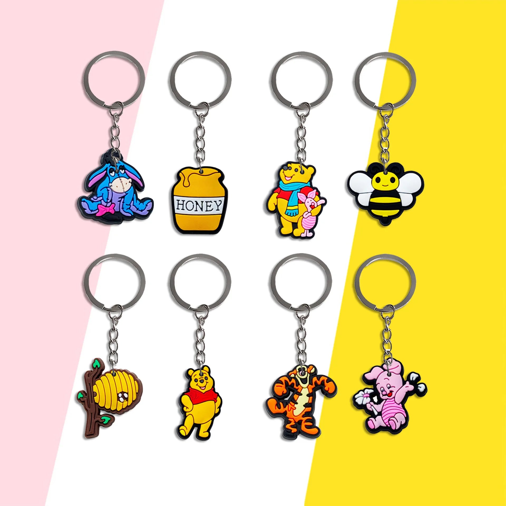 KTX-896723 Cute Soft PVC 3D Cartoon Keychain for Keys - Customizable Design, Multiple Colors Available