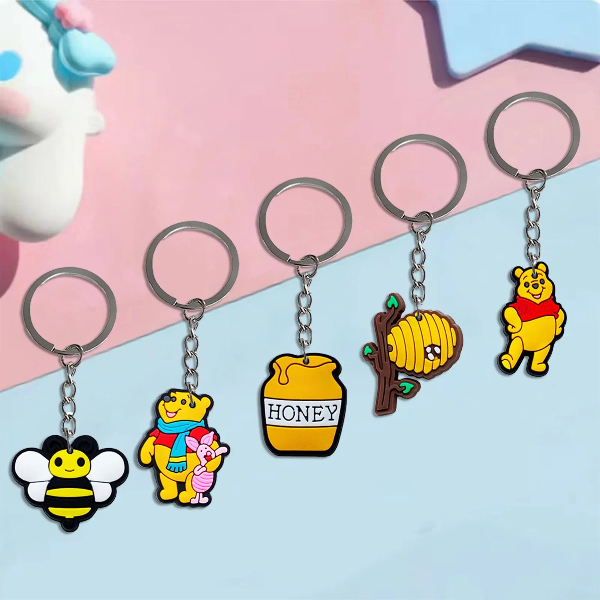 KTX-896723 Cute Soft PVC 3D Cartoon Keychain for Keys - Customizable Design, Multiple Colors Available