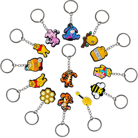 KTX-896723 Cute Soft PVC 3D Cartoon Keychain for Keys - Customizable Design, Multiple Colors Available
