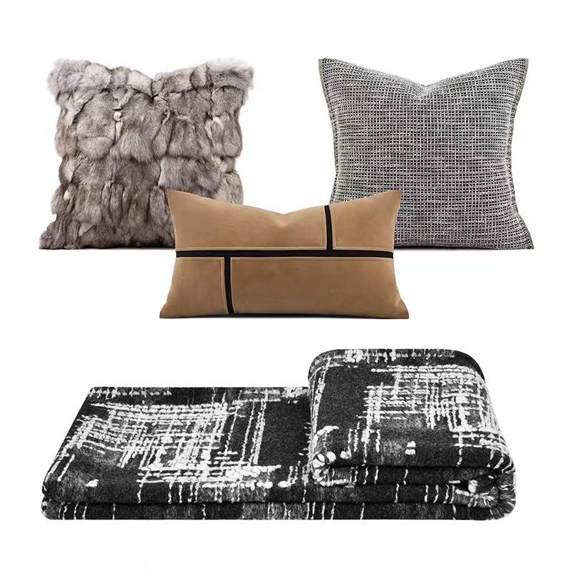 KTX-896851 Cozy Modern Polyester Fiber Bed Blanket and Sofa Cover - 140x240cm