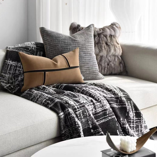 KTX-896851 Cozy Modern Polyester Fiber Bed Blanket and Sofa Cover - 140x240cm