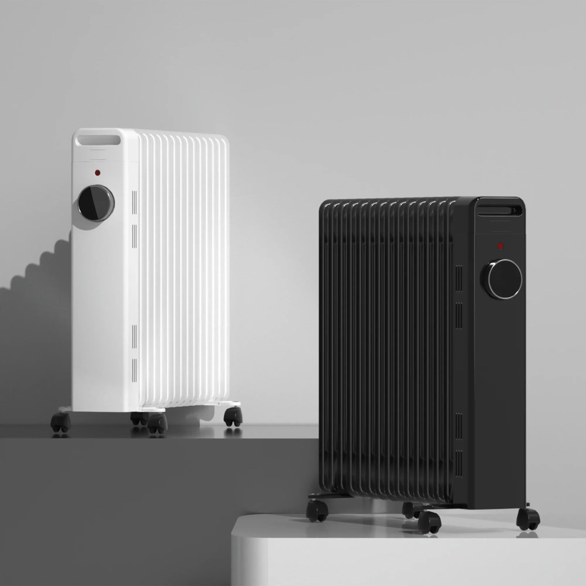 KTX-897811 Oil-Filled Radiator Heater with Adjustable Thermostat and Safety Features, 1500W to 2500W, 7-15 Fins