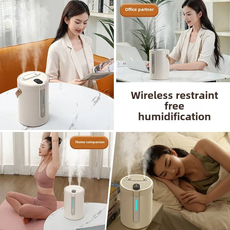 KTX-898387 Large Capacity Portable Air Purifying Humidifier with Dual Spray and Night Light