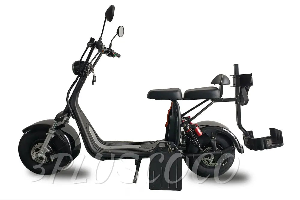 KTX-899539 Electric Scooter with Golf Rack and Removable Battery, 1500W-2000W Motor, Max Speed 41-50km/h, 60V 12AH Lithium Battery, Hydraulic Disc Brakes