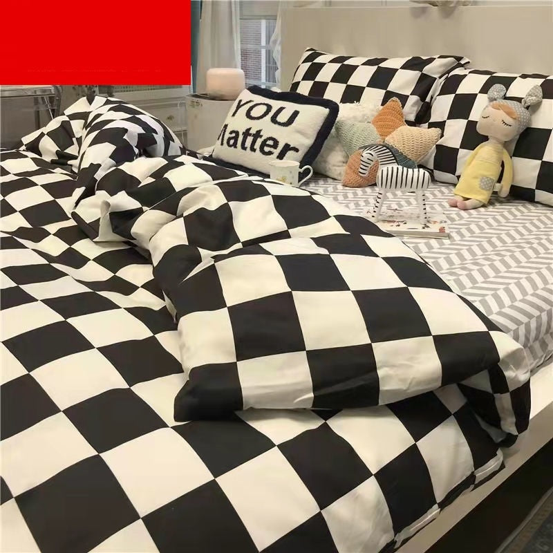 KTX-900499 Cartoon Bear Four-Piece Bedding Set with Quilt Cover in Various Sizes