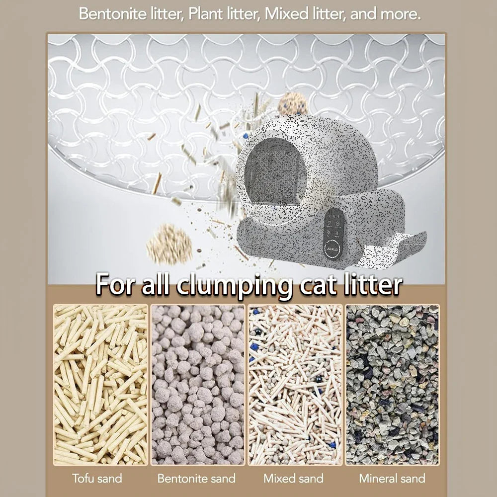 KTX-900627 Self-Cleaning Portable Cat Litter Box with App Control and Anti-Splashing Design